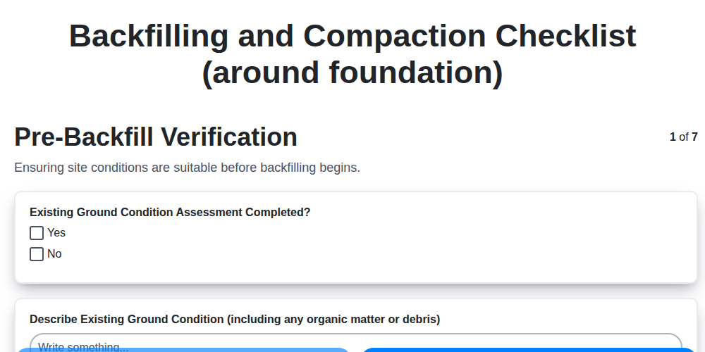 backfilling and compaction checklist around foundation screenshot