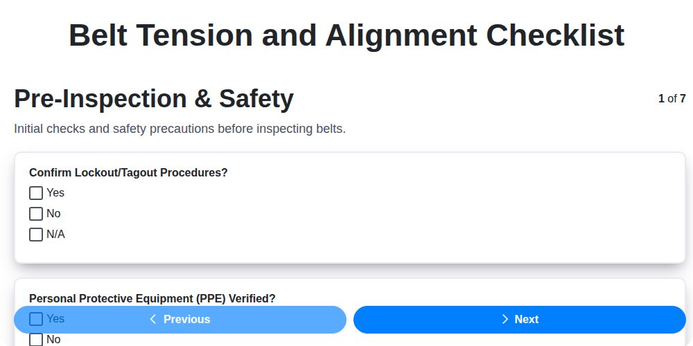belt tension and alignment screenshot
