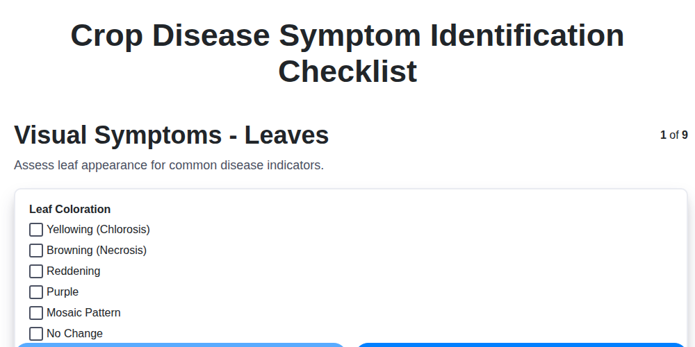 crop disease symptom identification screenshot