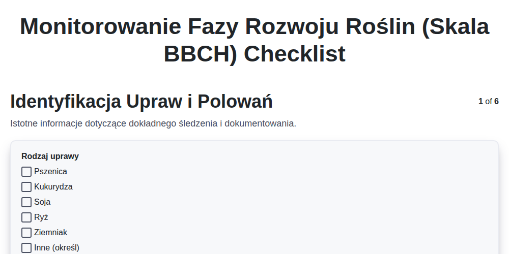 Monitorowanie Fazy Rozwoju Roślin (Skala BBCH) screenshot
