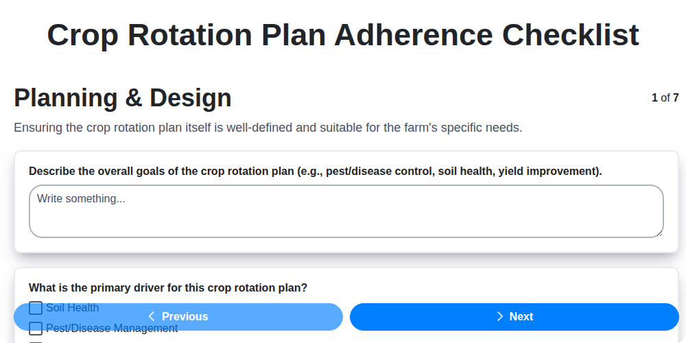 crop rotation plan adherence screenshot