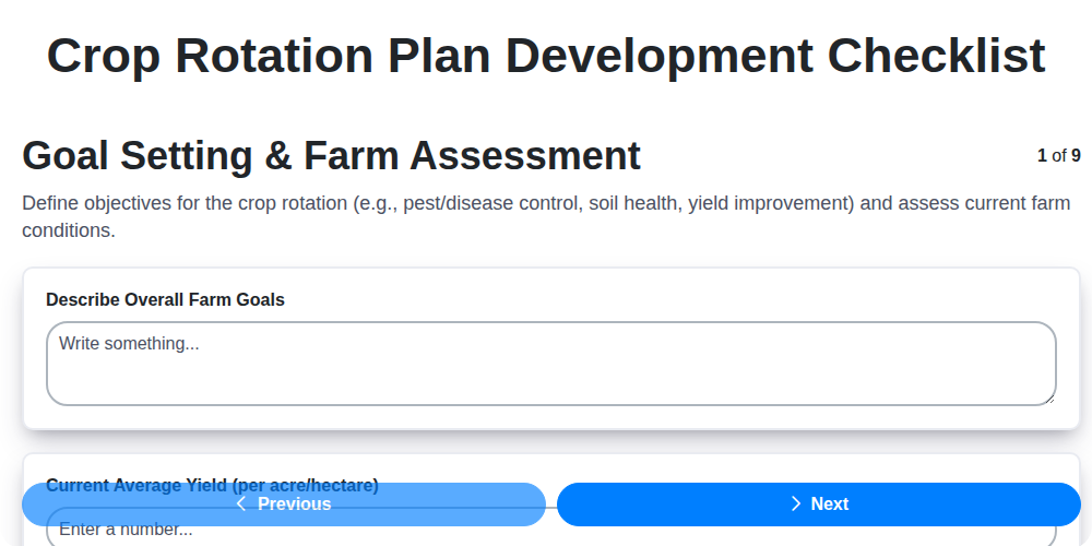 crop rotation plan development screenshot