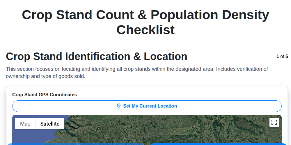crop stand count population density screenshot