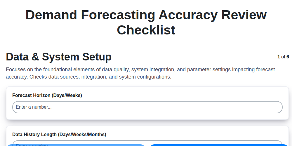 demand forecasting accuracy review screenshot