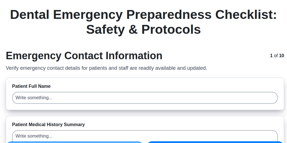 dental emergency preparedness checklist safety protocols screenshot