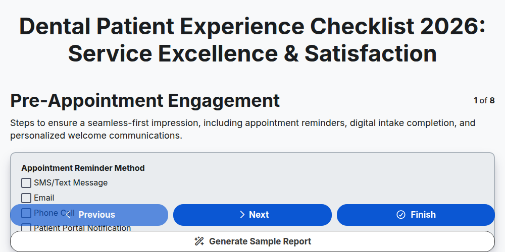 Dental Patient Experience Checklist 2026: Service Excellence & Satisfaction