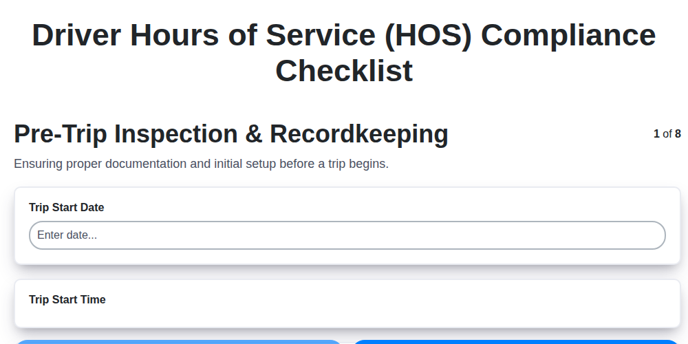 driver hours of service hos compliance screenshot