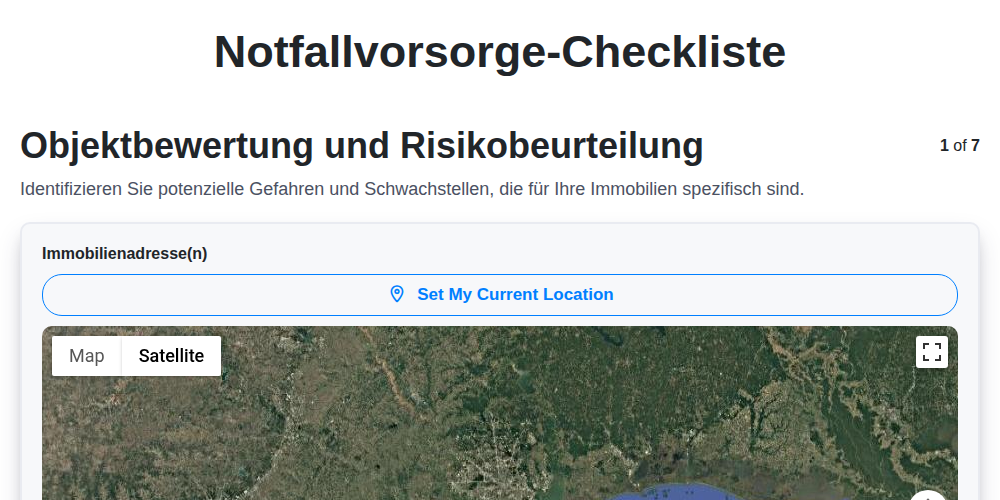 Notfallvorsorge-Checkliste screenshot