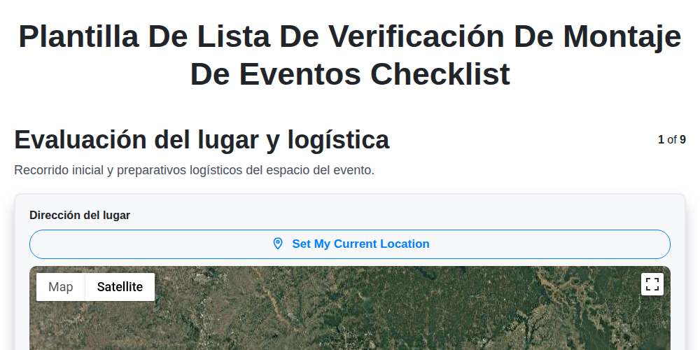 Plantilla de lista de verificación de montaje de eventos screenshot