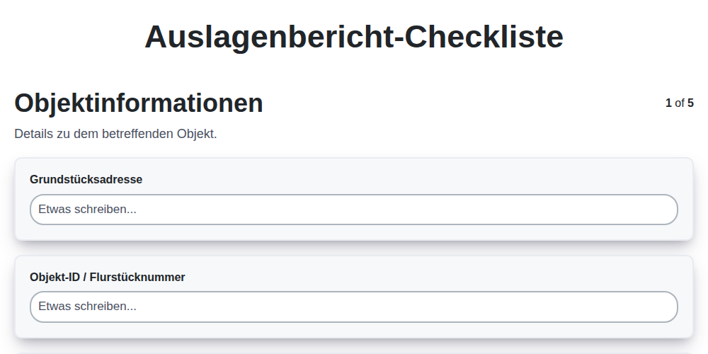 Auslagenbericht-Checkliste screenshot