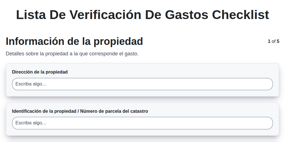 Lista de verificación de gastos screenshot