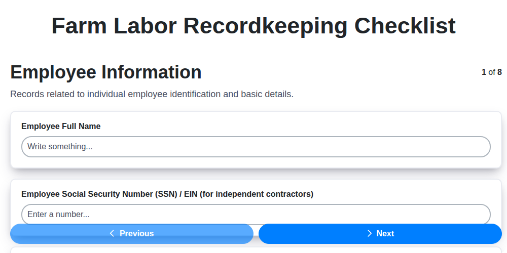 farm labor recordkeeping screenshot
