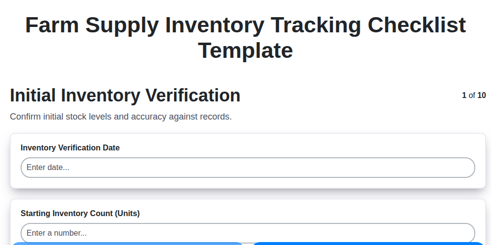 farm supply inventory tracking checklist template screenshot