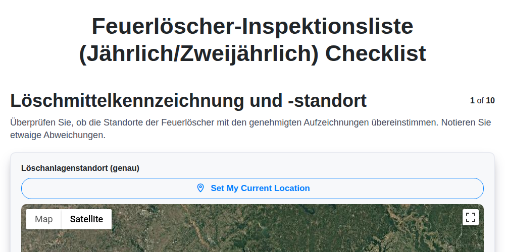 Feuerlöscher-Inspektionsliste (Jährlich/Zweijährlich) screenshot