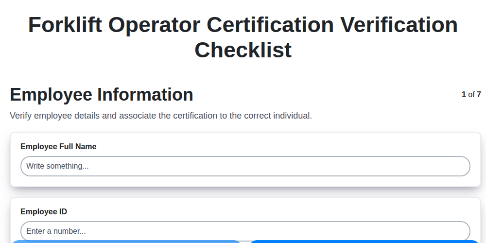 forklift operator certification verification screenshot