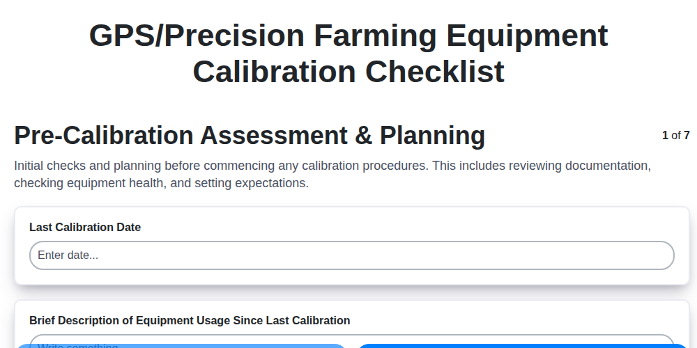 gps precision farming equipment calibration screenshot