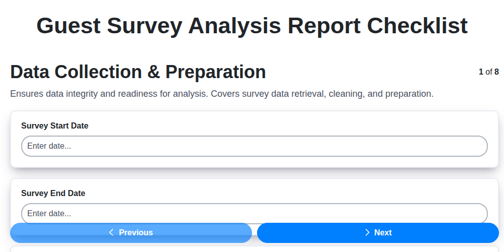 guest survey analysis report screenshot