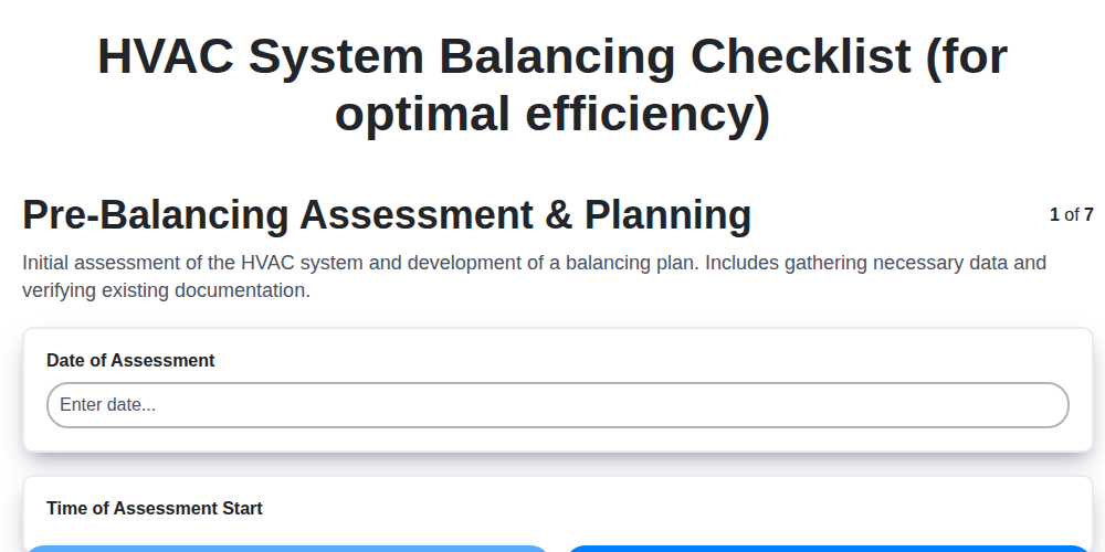 hvac system balancing checklist for optimal efficiency screenshot
