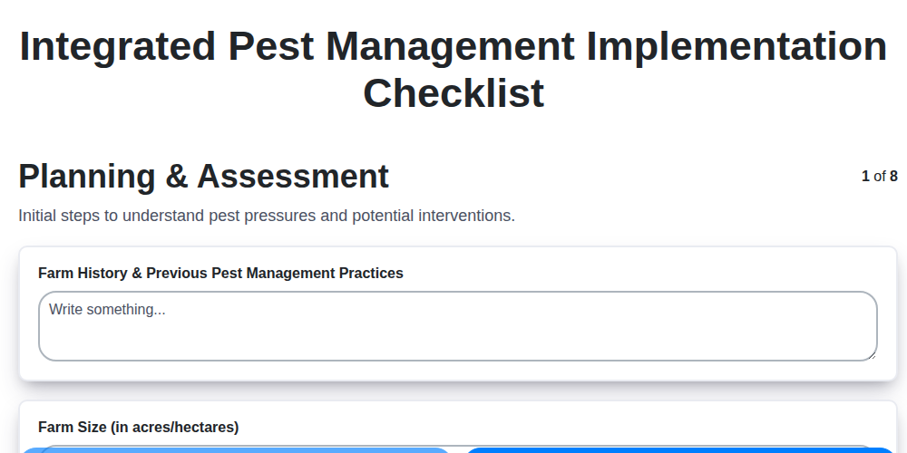 integrated pest management implementation screenshot