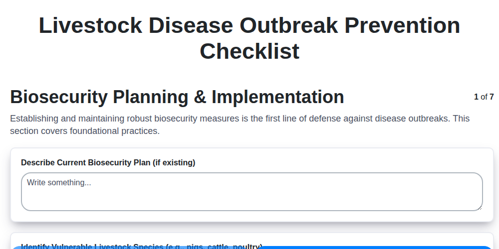 livestock disease outbreak prevention screenshot