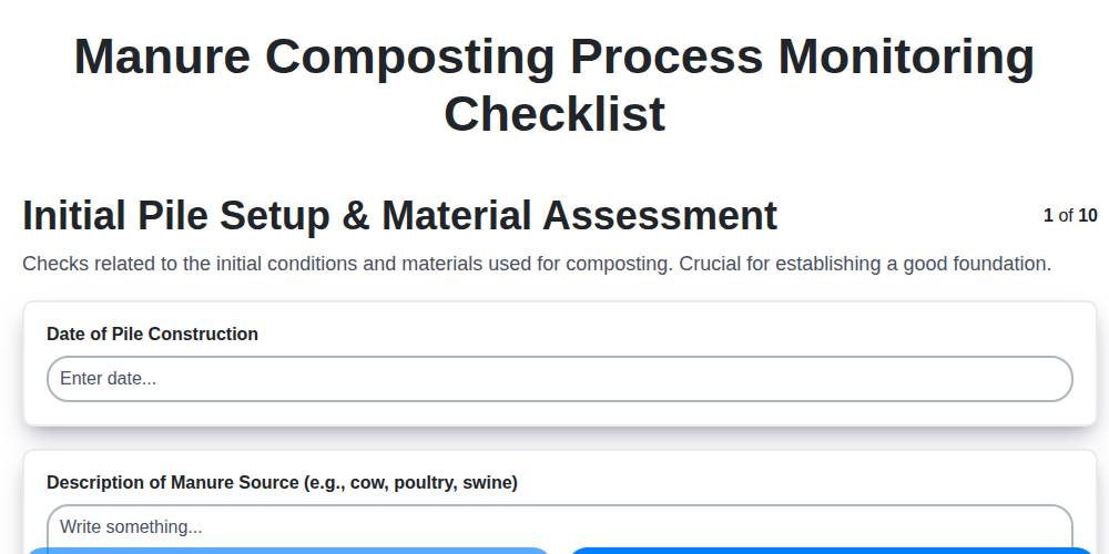 manure composting process monitoring screenshot