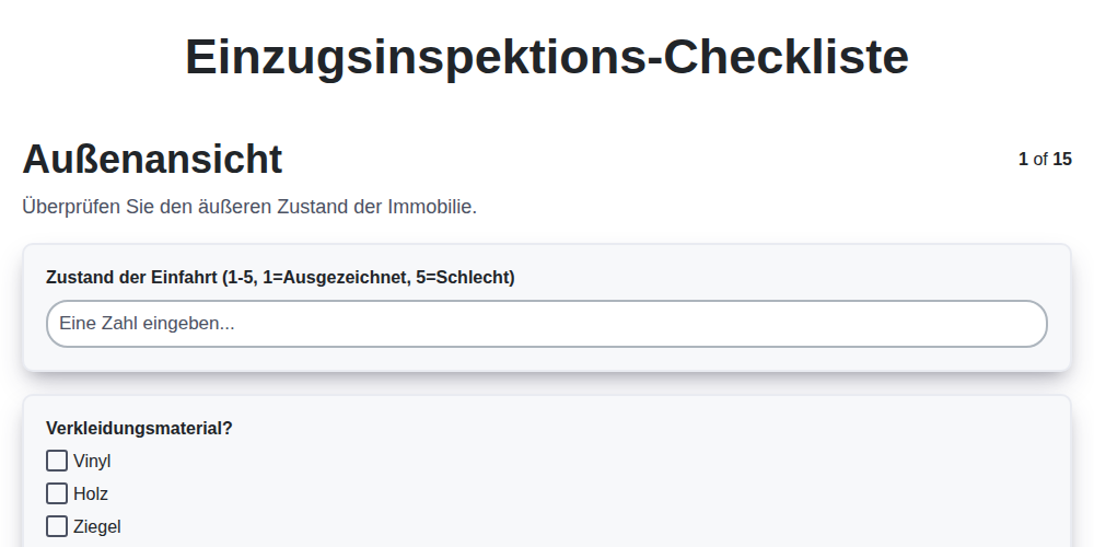 Einzugsinspektions-Checkliste screenshot