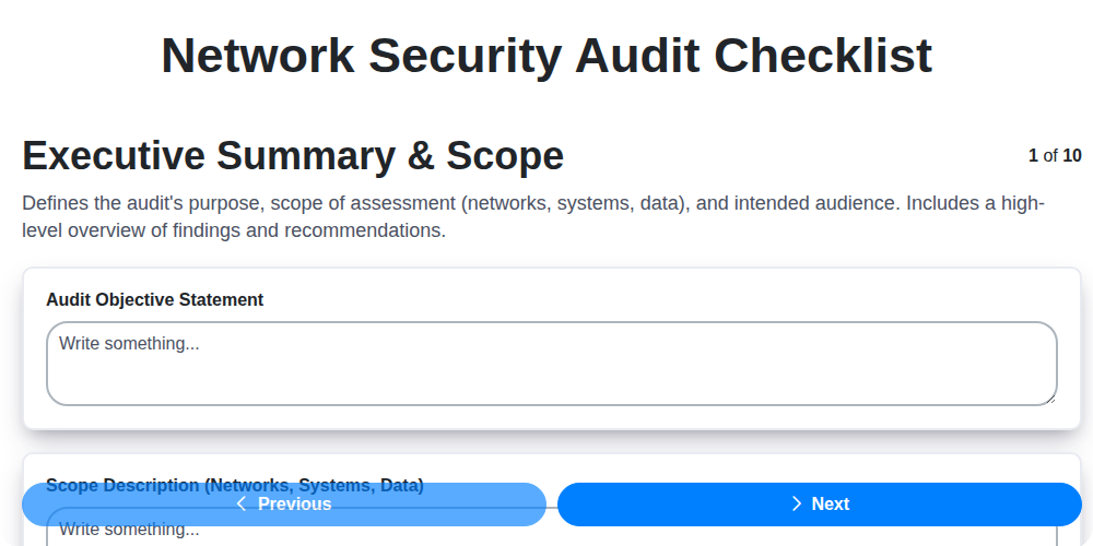 network security audit screenshot