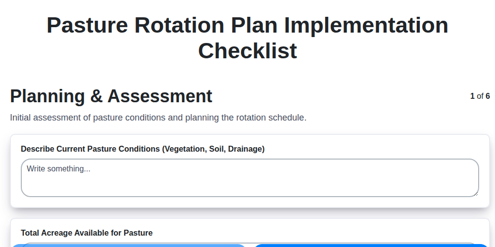 pasture rotation plan implementation screenshot