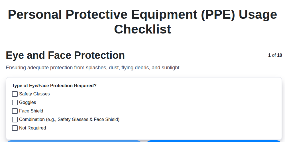 personal protective equipment ppe usage screenshot