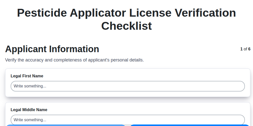 pesticide applicator license verification screenshot