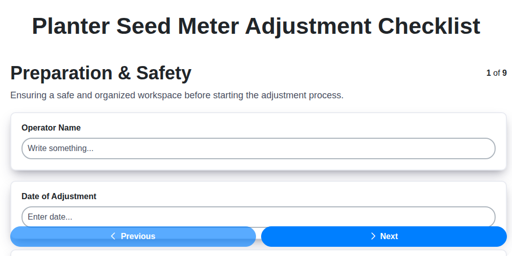 planter seed meter adjustment screenshot