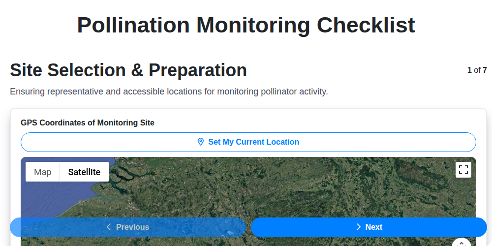 pollination monitoring screenshot