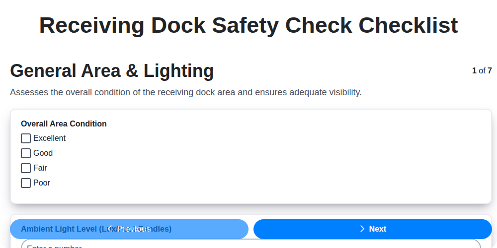 receiving dock safety check screenshot