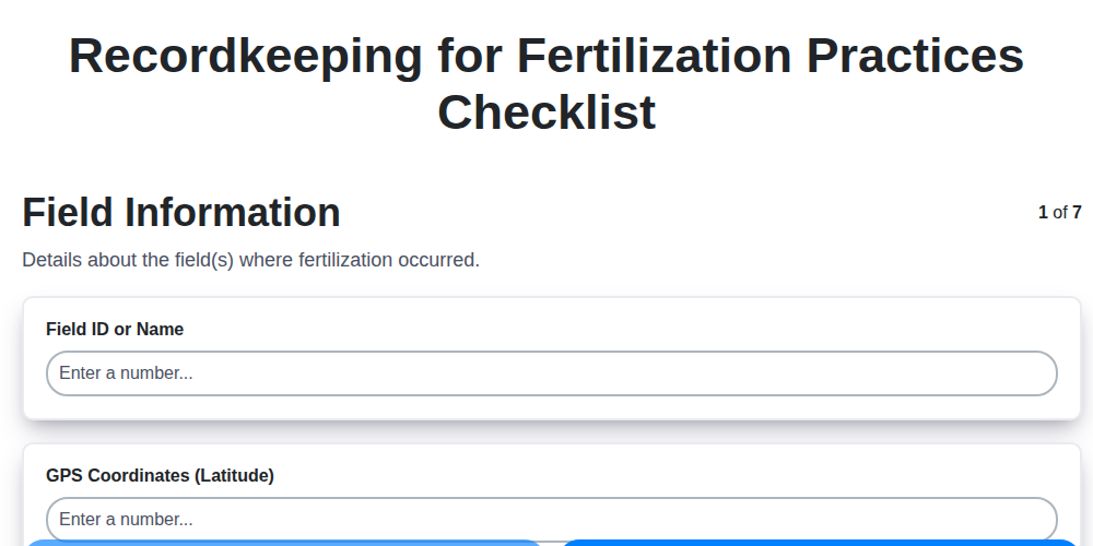 recordkeeping for fertilization practices screenshot
