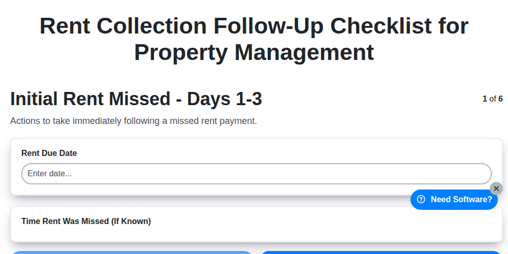 rent collection follow up checklist for property management screenshot
