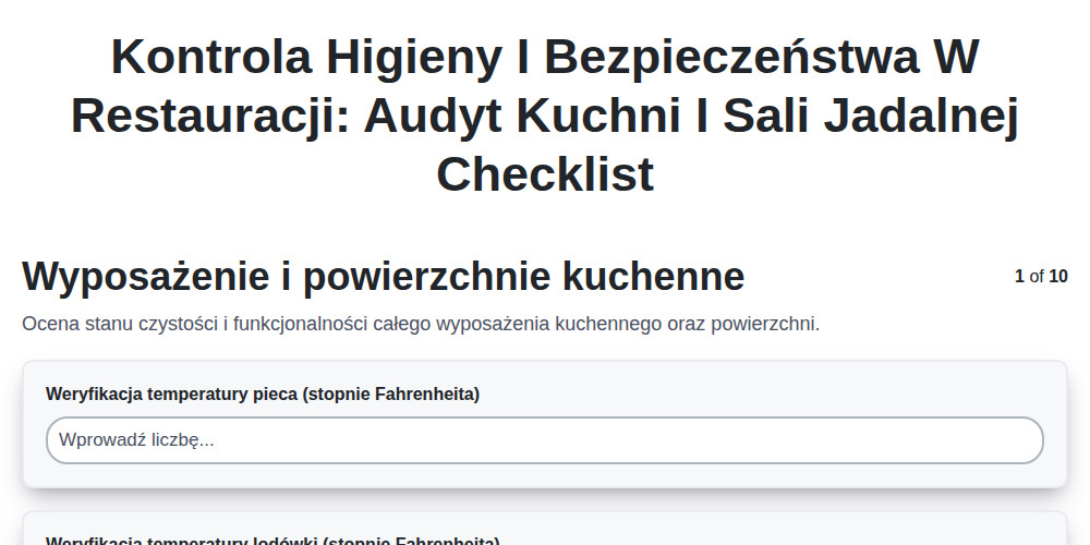 Kontrola Higieny i Bezpieczeństwa w Restauracji: Audyt Kuchni i Sali Jadalnej