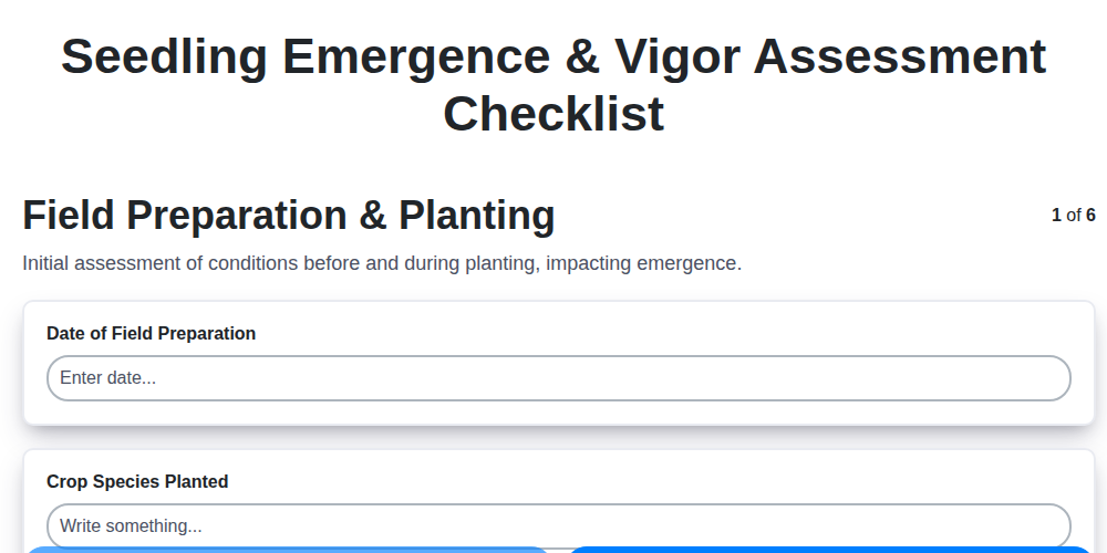seedling emergence vigor assessment screenshot