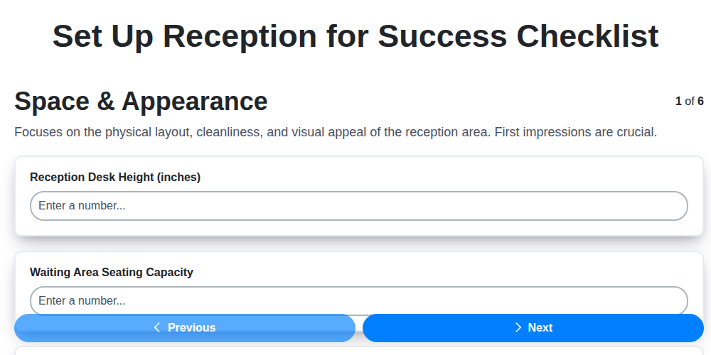 set up reception for success screenshot