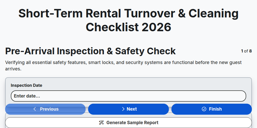Short-Term Rental Turnover & Cleaning Checklist 2026
