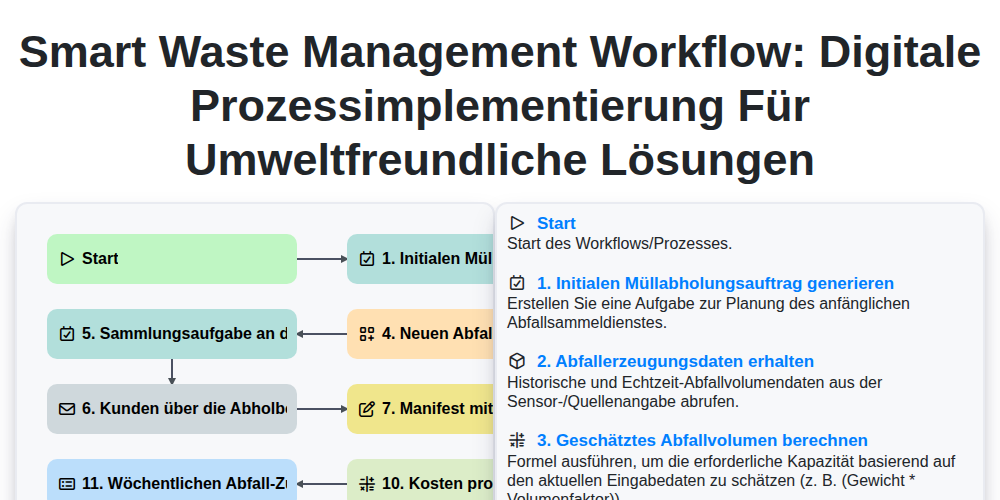 Smart Waste Management Workflow: Digitale Prozessimplementierung für umweltfreundliche Lösungen screenshot