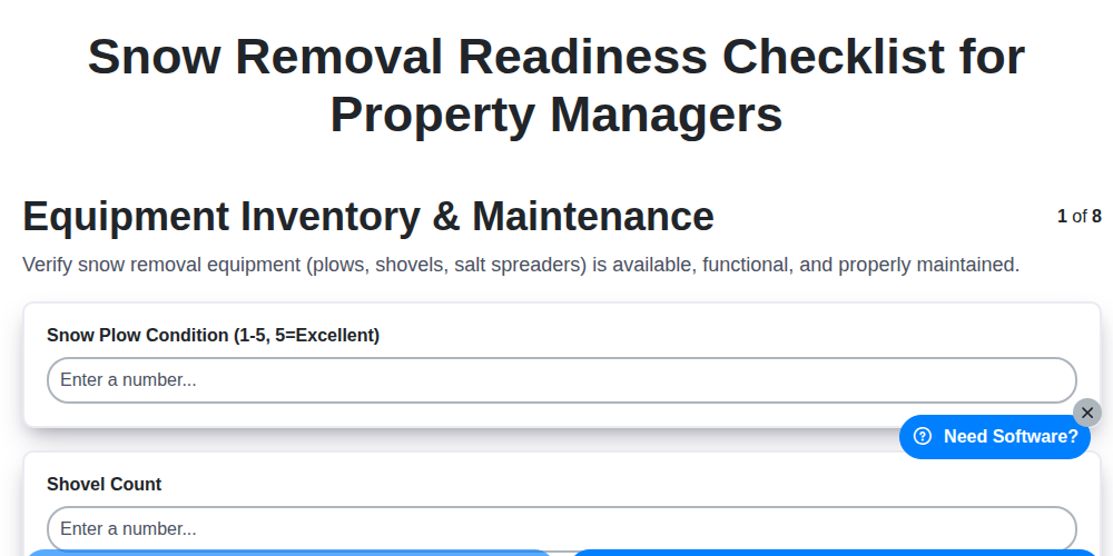snow removal readiness checklist for property managers screenshot