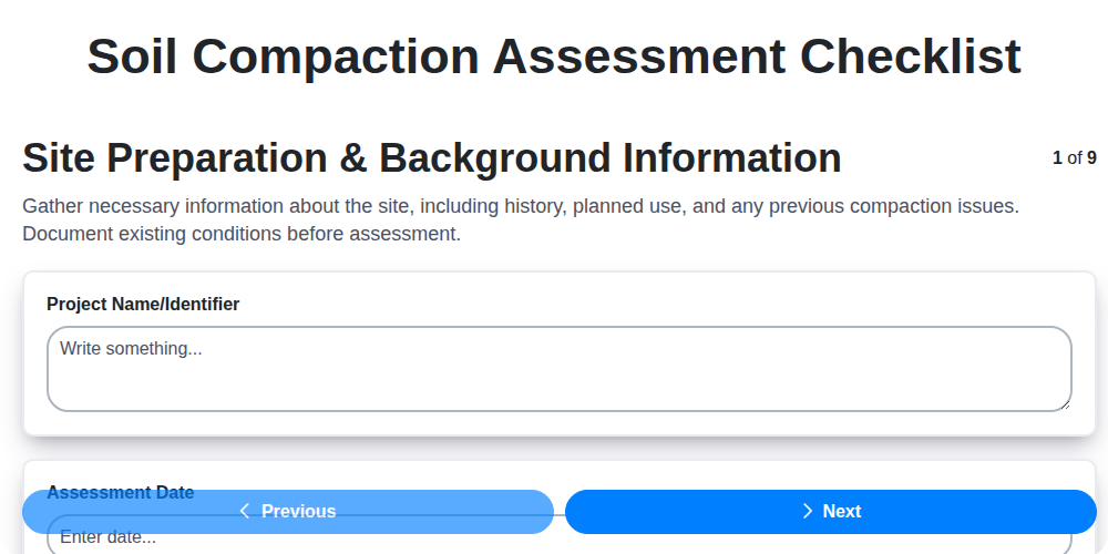 soil compaction assessment screenshot