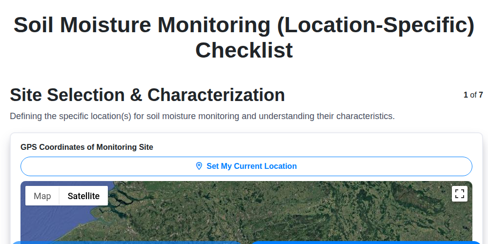 soil moisture monitoring location specific screenshot