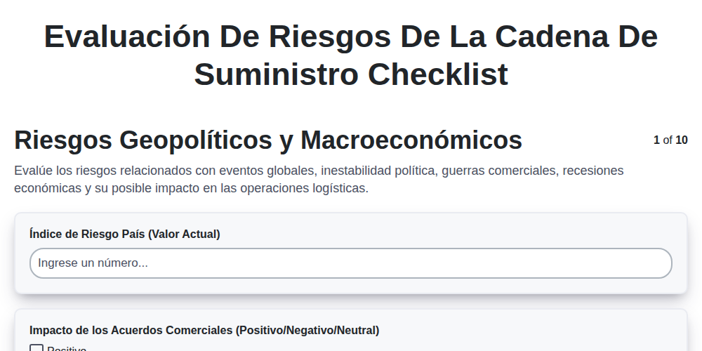 Evaluación de Riesgos de la Cadena de Suministro screenshot