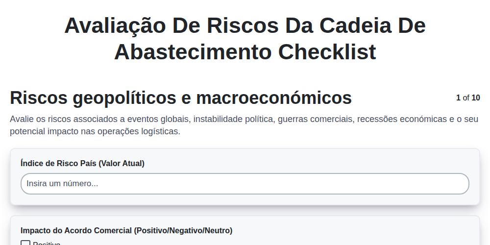 Avaliação de Riscos da Cadeia de Abastecimento screenshot