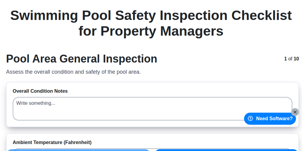 swimming pool safety inspection checklist for property managers screenshot