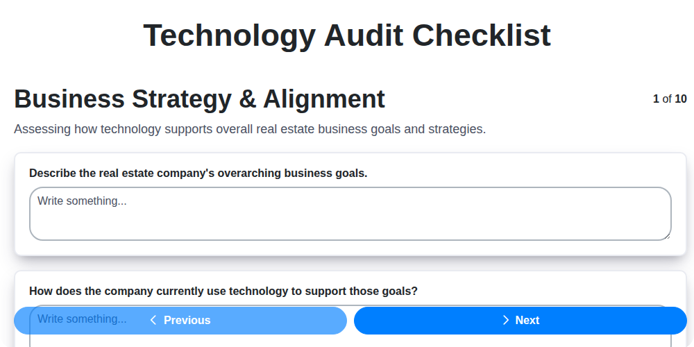 technology audit checklist screenshot