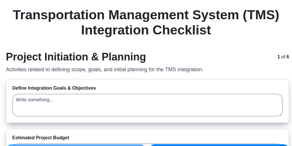 transportation management system tms integration screenshot