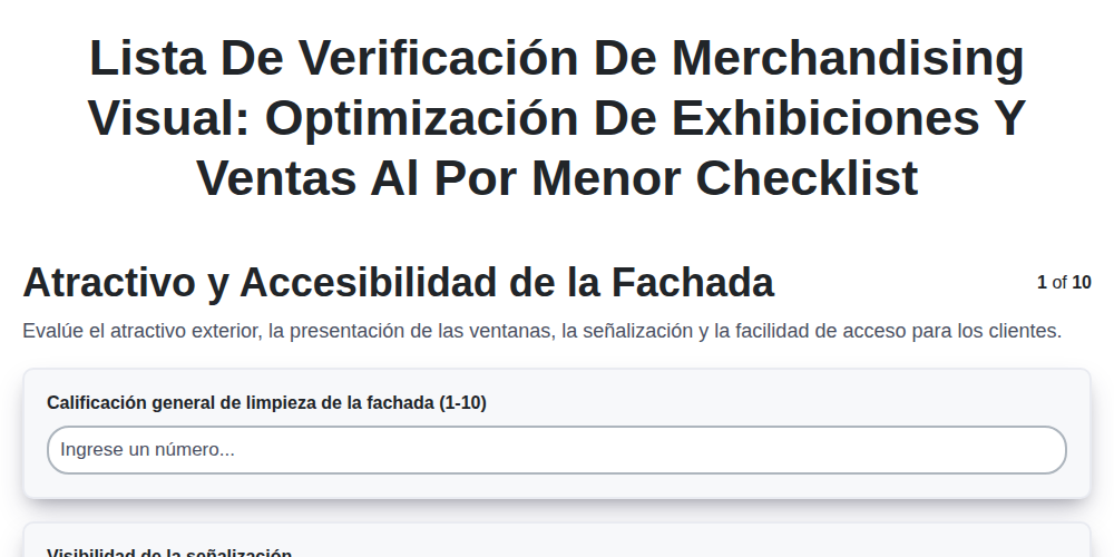 Lista de Verificación de Merchandising Visual: Optimización de Exhibiciones y Ventas al Por Menor