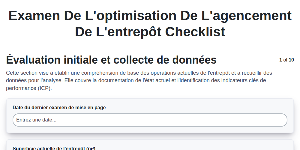 Examen de l'optimisation de l'agencement de l'entrepôt screenshot